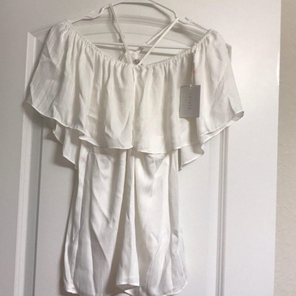 1. State off the shoulder ruffle blouse